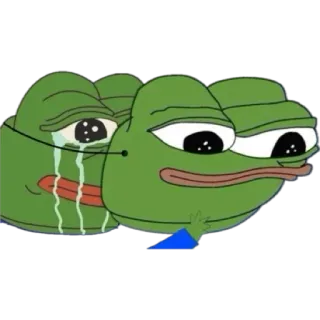 🌟 Pepe the Frog rana, triste, piangendo, meme telegram sticker