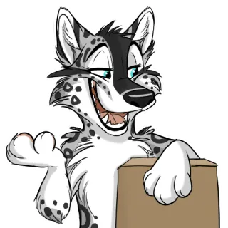 😌 Lobo, Furry, Desenho animado, Animal, Mamífero, Antropomórfico telegram sticker