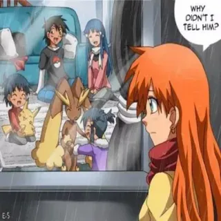 😢 Ash Ketchum, Misty Pokémon WHY
DIDN'T I
TELL HIM? Покемон, Мисти, Эш Кетчум, Аниме, Мультфильм, Дружба, Любовь telegram sticker