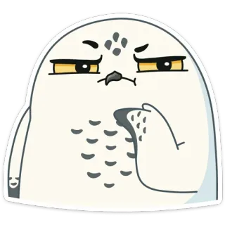 🤔 Hedwig Harry Potter coruja, harry potter, pássaro, animal de estimação, fofo, animal telegram sticker