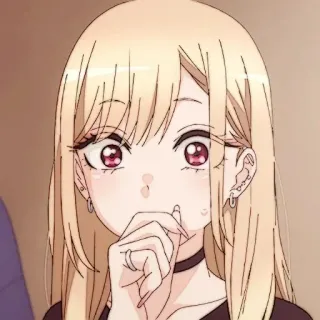 🍰 Anime, Mignon, Fille, Portrait, Femme, Cheveux Blonds telegram sticker