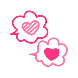 💕 amour, coeurs, bulle de dialogue, romantique, mignon whatsapp sticker