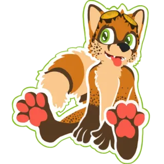 🙂 Furry, Anthro, Tier, Roter Panda, Cartoon, Süß, Maskottchen telegram sticker