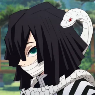 🏮 Obanai Iguro Demon Slayer Anime, Manga, Serpent, Obanai, Iguro whatsapp sticker