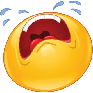 😭 Emoji, Weinen, Traurig, Tränen, Ausdruck, Gesicht telegram sticker