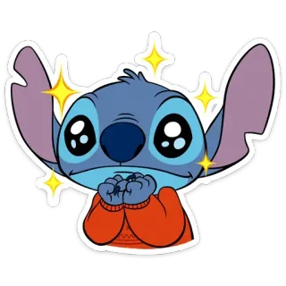 ☹️ Stitch สติทช์, ดิสนีย์, น่ารัก, เป็นประกาย, การ์ตูน, เอเลี่ยน, ลิโล่ แอนด์ สติทช์ telegram sticker
