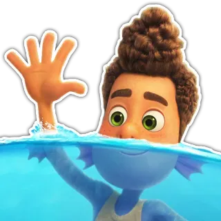 👋 Luca Luca, Cartoon, Seemonster, Pixar, Disney telegram sticker