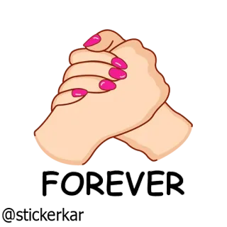 🤝 FOREVER amicizia, per sempre, amore, relazione, insieme telegram sticker
