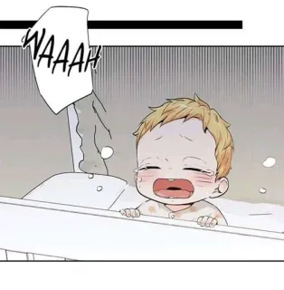 🐰 WAAAH crying baby, baby, child, crying, sad, cartoon telegram sticker