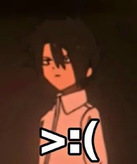🖤 >:(
 Anime, Ausdruck, Charakter, Sticker whatsapp sticker