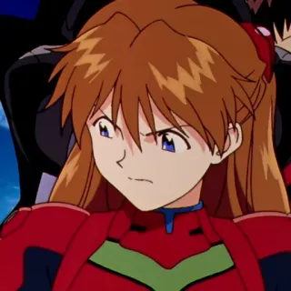😠 Asuka Langley Soryu Evangelion anime, character, girl, evangelion, asuka langley soryu telegram sticker