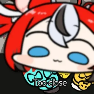 🚩 Too close Kartun, Meme, Lucu, Imut, Dekat telegram sticker