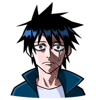 😢 Anime, Triste, Pleurs, Manga, Larmoyant telegram sticker