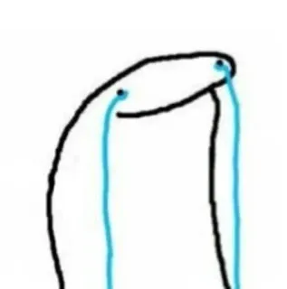 😭 crying, sad, tears, cartoon, sketch whatsapp sticker