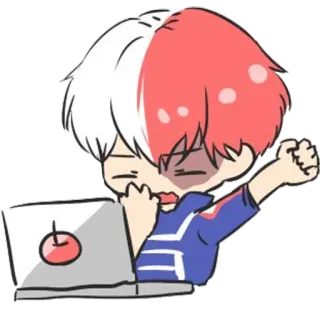 😪 Shoto Todoroki My Hero Academia Anime, Kartun, Chibi, My Hero Academia, Shoto Todoroki whatsapp sticker