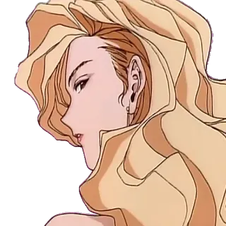 😒 anime, woman, portrait, blonde, beautiful telegram sticker