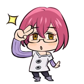 ✌️ Gowther Seven Deadly Sins anime, desenho animado, fofo, gowther, seven deadly sins, personagem, óculos telegram sticker