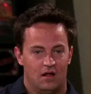 😐 Chandler Bing Friends chandler bing, friends, matthew perry, tv show, sitcom telegram sticker