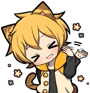 😅 고양이, 애니메이션, 만화, 귀여운, 카와이, 스티커 telegram sticker