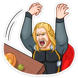 🤬 Thor Thor, angry, marvel, avengers telegram sticker