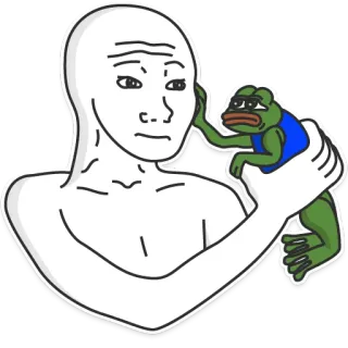 😢 pepe, meme, sad, npc, wojak telegram sticker