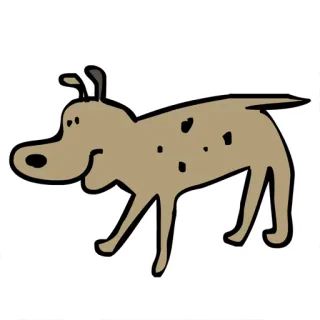 😐 chien, animal, dessin animé, animal de compagnie telegram sticker