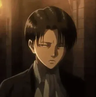 ☕ Levi Ackerman Attack on Titan anime, levi, ataque a los titanes, personaje, manga, aot telegram sticker