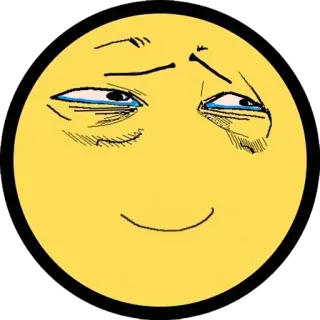 😅 sourire narquois, emoji, mème, visage, expression, culture internet telegram sticker