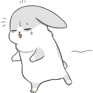☀ królik, zajączek, kreskówka, słodki, zwierzę, ilustracja telegram sticker