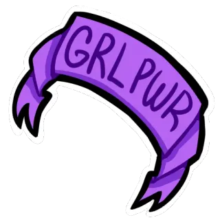 ✊️ GRL PWR girl power, feminism, empowerment, feminist, women, women's rights, social justice telegram sticker