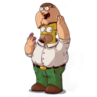 🍩 Homer Simpson cartoon, funny, mashup, animation telegram sticker