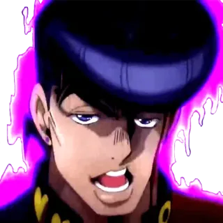😎 Josuke Higashikata JoJo's Bizarre Adventure anime, manga, josuke, jojo, purple telegram sticker