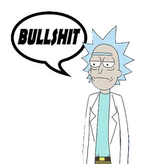 😣 Rick Sanchez Rick and Morty BULLSHIT Rick y Morty, Rick Sanchez, Bullshit, Dibujos animados, Adult Swim, Serie de TV telegram sticker