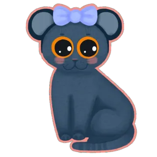 😊 gatto, carino, animale, adesivo, cartone animato, kawaii telegram sticker