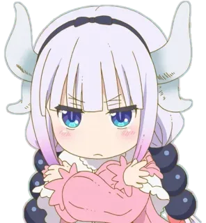 🙃 Kanna Kamui Miss Kobayashi's Dragon Maid Anime, Drago, Kawaii, Carino, Kanna, Dragon Maid telegram sticker