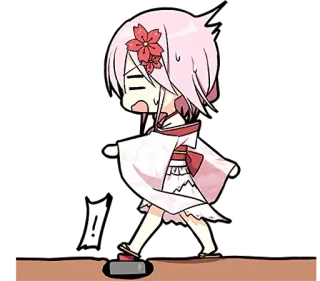 😱 ! Anime, Chibi, Fofo, Desenho animado, Personagem, Adesivo whatsapp sticker