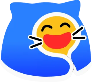 😄 Emoji, Katze, Cartoon, Fröhlich, Sticker telegram sticker