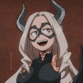 🍑 Mount Lady My Hero Academia Anime, Mujer, Cuernos, Superhéroe, Monstruo telegram sticker