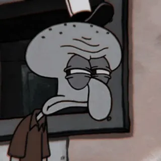 🔪 Squidward Tentacles SpongeBob SquarePants การ์ตูน, สควิดเวิร์ด, สพันจ์บ็อบ, นิคเคิลโอเดียน, ตัวละคร telegram sticker