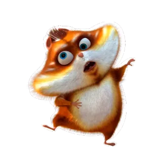🙃 chomik, kreskówka, słodki, zwierzę telegram sticker
