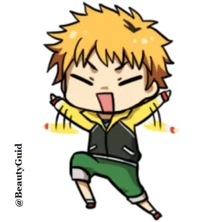😃 @BeautyGuid anime, chibi, character, illustration, cute, sticker telegram sticker