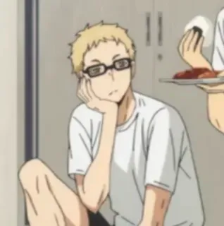 ✨ Tsukishima Kei Haikyuu!! tsukishima, haikyuu, anime, character, manga telegram sticker