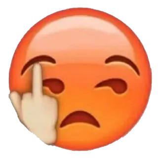 🖕 эмодзи, средний палец, оскорбительный, злой whatsapp sticker