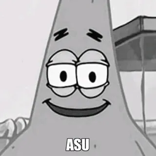 🙂 Patrick Star Spongebob Squarepants ASU patrick, star, cartoon, spongebob, meme, university telegram sticker