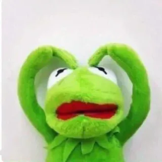 💕 Kermit the Frog Kermit, grenouille, mignon, marionnette, Muppet, mème, cœur telegram sticker