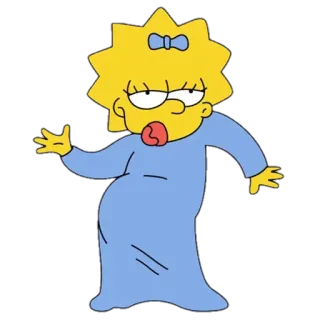 💃 Maggie Simpson The Simpsons cartoon, baby, simpsons, maggie simpson telegram sticker