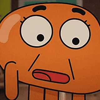 😤 Darwin Watterson The Amazing World of Gumball dibujos animados, animado, pez, naranja, Darwin, Gumball telegram sticker