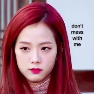 😏 Jisoo don't mess with me kpop, jisoo, leg dich nicht mit mir an, blackpink, meme, k-pop telegram sticker