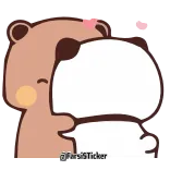 🌟 @FoodSticker beren, liefde, genegenheid, knuffelen, schattig, cartoon telegram sticker
