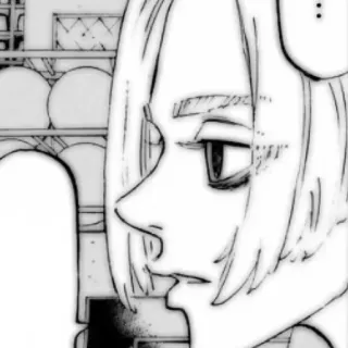 🗝 manga, anime, portrait, character, monochrome telegram sticker